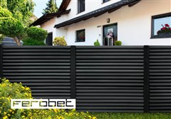 FEROBET Plotový systém LAMELLA - sloupek koncový 1,6m - Hladký Antracit